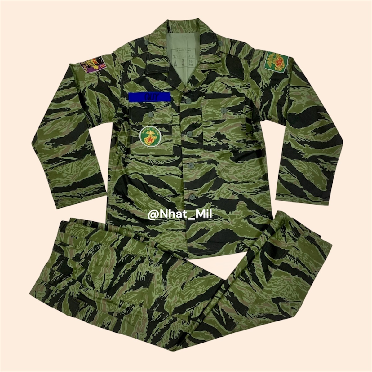 Khaki cotton Tiger Stripe Seawave 1968