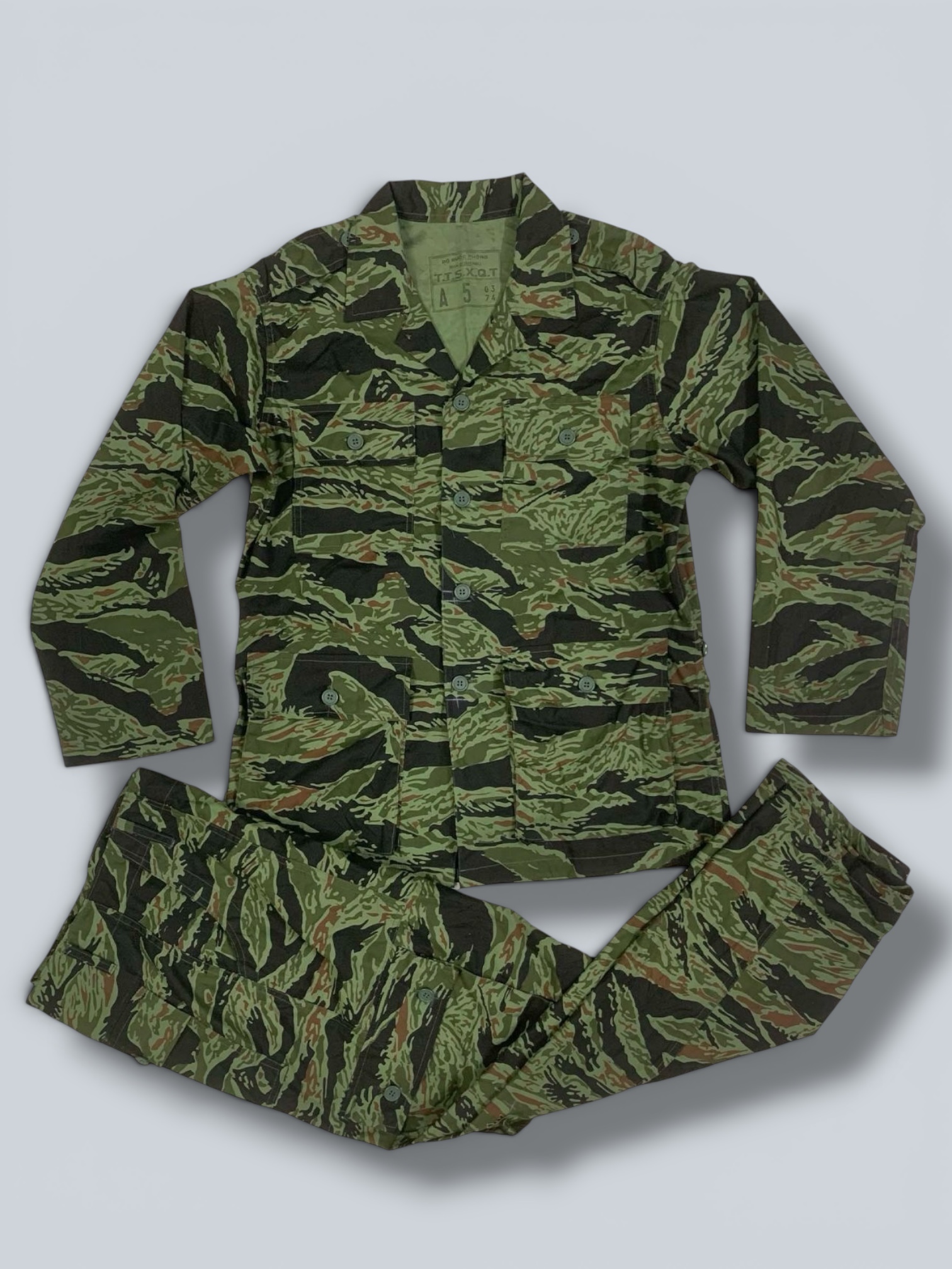 Lightweight poplin cotton Tiger Stripe Seawave TQLC 1970